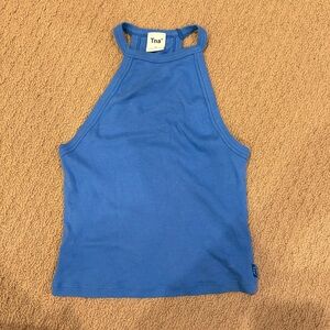 TNA Vibrant Blue Halter Tank Top